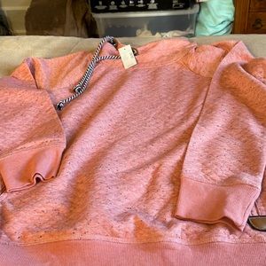 Mid weight sweatshirt. No hood.